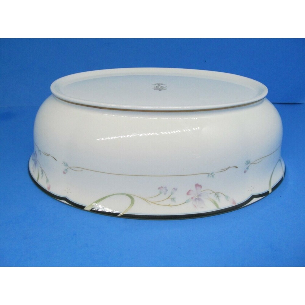 Lenox Debut Collection Constance Oval Vegetable Bowl Gold Trim 9 5/8"